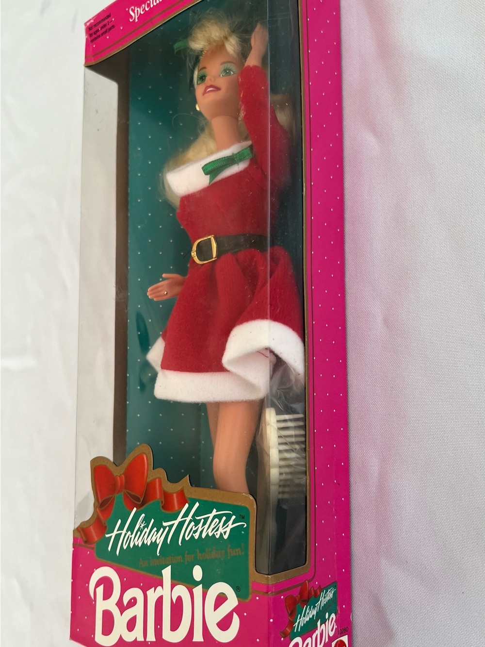 Vintage 1992 Barbie Holiday Hostess Doll - Red, White & Green Accents - Picture 5 of 9